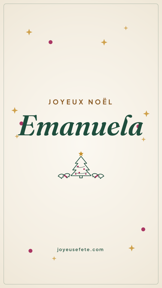 Image « Joyeux Noël Emanuela » au format story