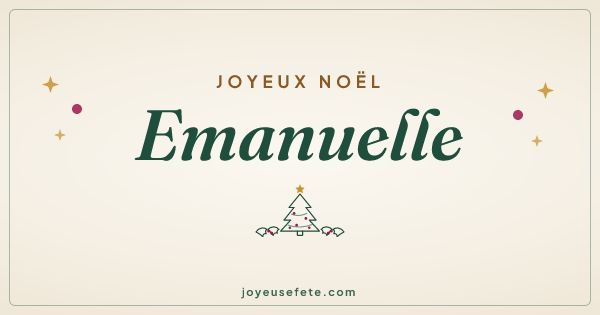 Image « Joyeux Noël Emanuelle » au format large