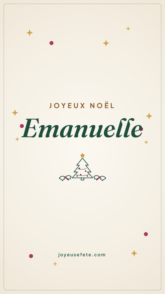Image « Joyeux Noël Emanuelle » au format story
