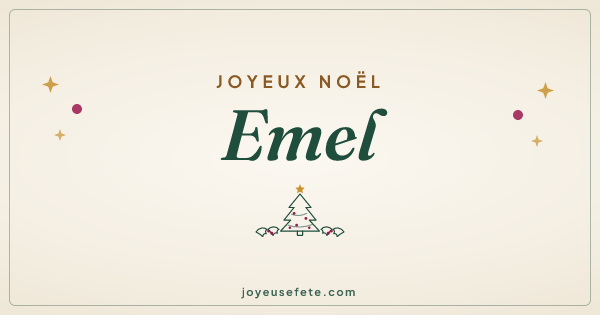 Image « Joyeux Noël Emel » au format large