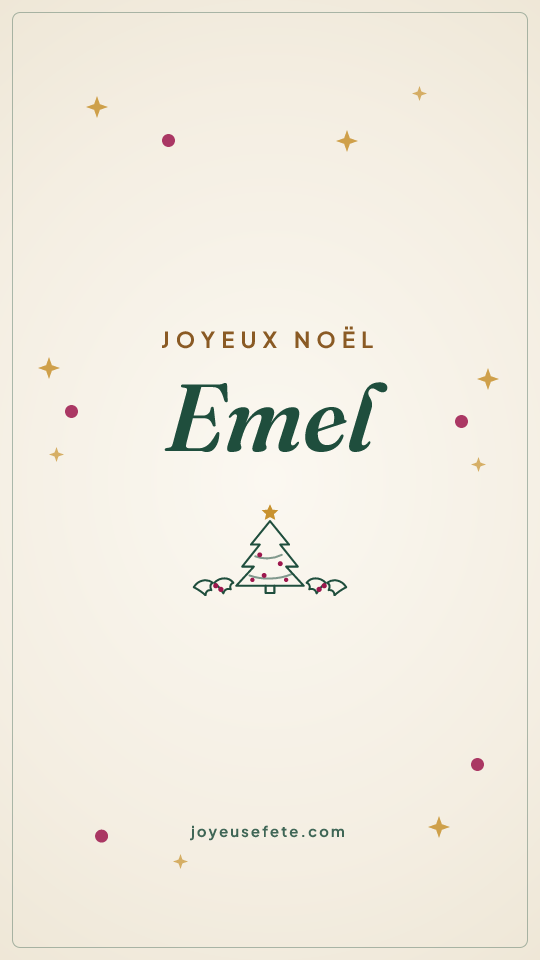 Image « Joyeux Noël Emel » au format story