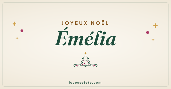 Image « Joyeux Noël Emélia » au format large