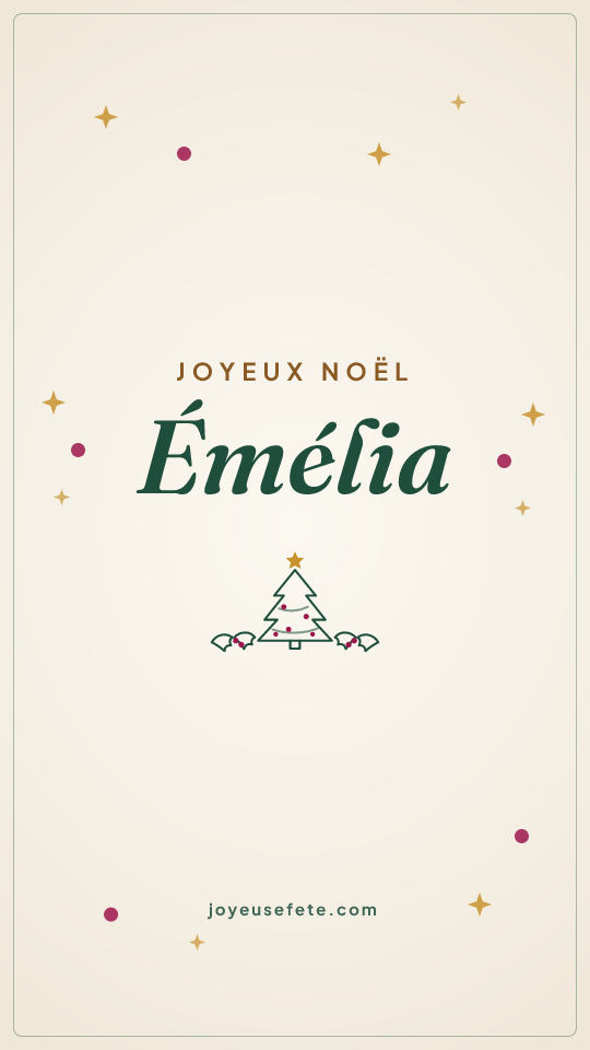 Image « Joyeux Noël Emélia » au format story