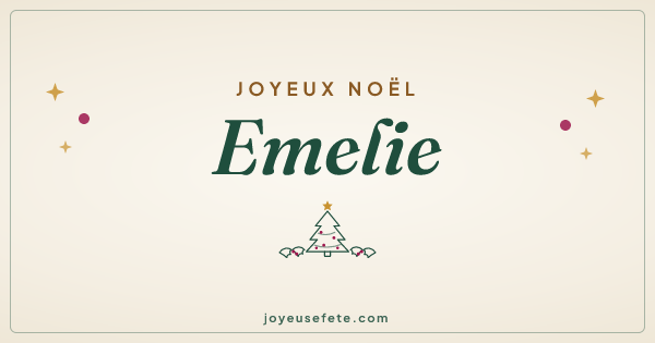 Image « Joyeux Noël Emelie » au format large
