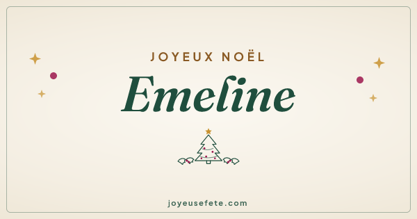 Image « Joyeux Noël Emeline » au format large