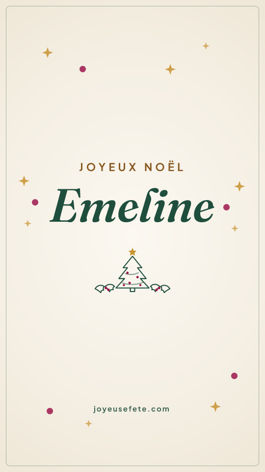 Image « Joyeux Noël Emeline » au format story