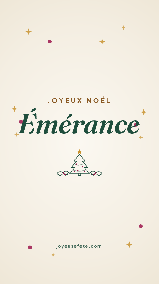 Image « Joyeux Noël Emérance » au format story