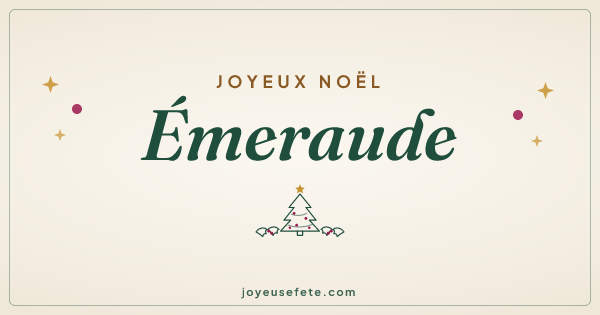 Image « Joyeux Noël Émeraude » au format large