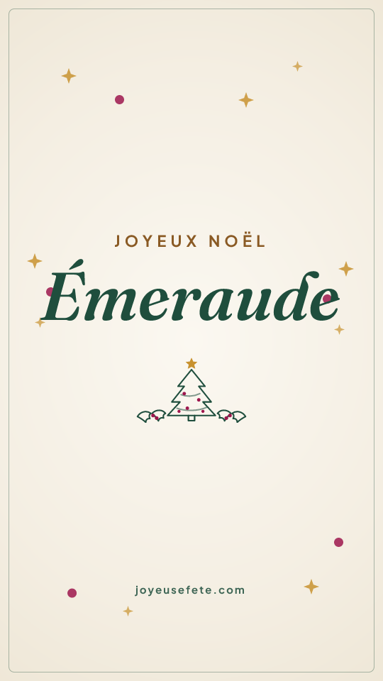 Image « Joyeux Noël Émeraude » au format story