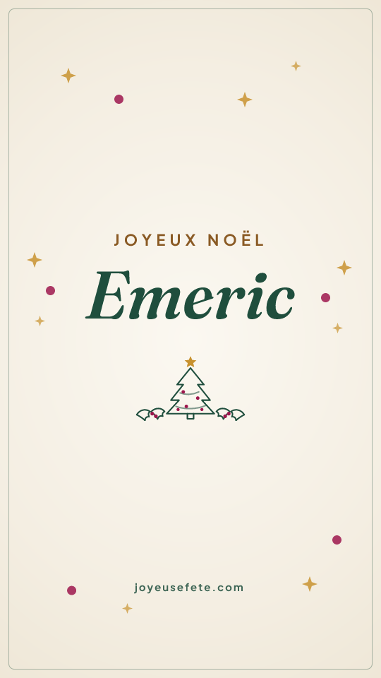 Image « Joyeux Noël Emeric » au format story