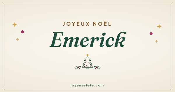 Image « Joyeux Noël Emerick » au format large
