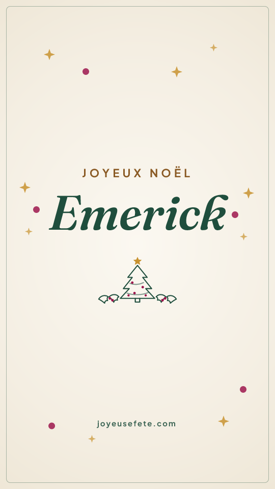 Image « Joyeux Noël Emerick » au format story