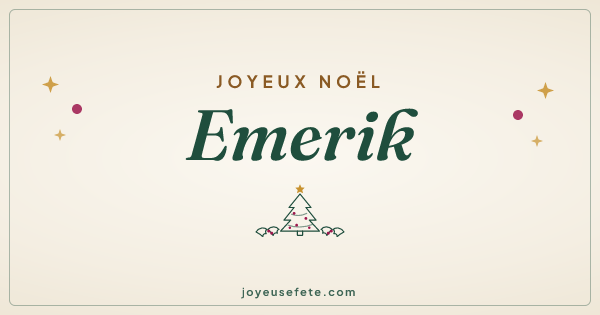 Image « Joyeux Noël Emerik » au format large