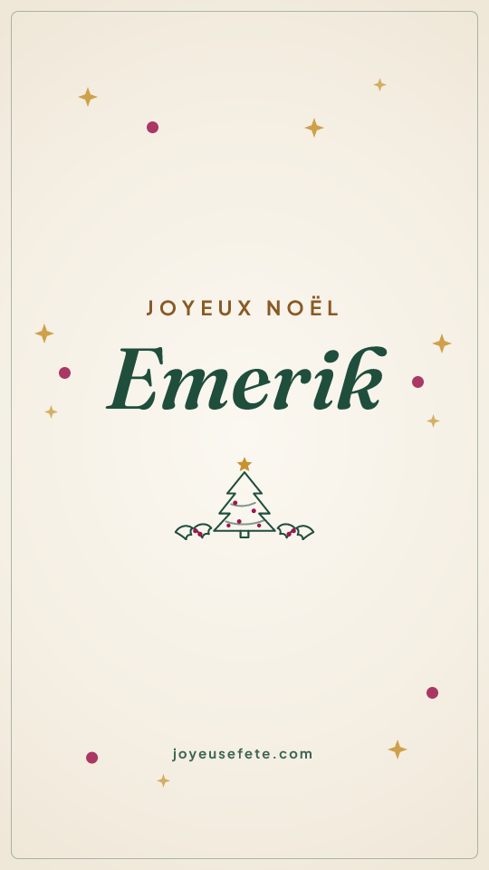 Image « Joyeux Noël Emerik » au format story