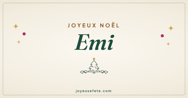 Image « Joyeux Noël Emi » au format large