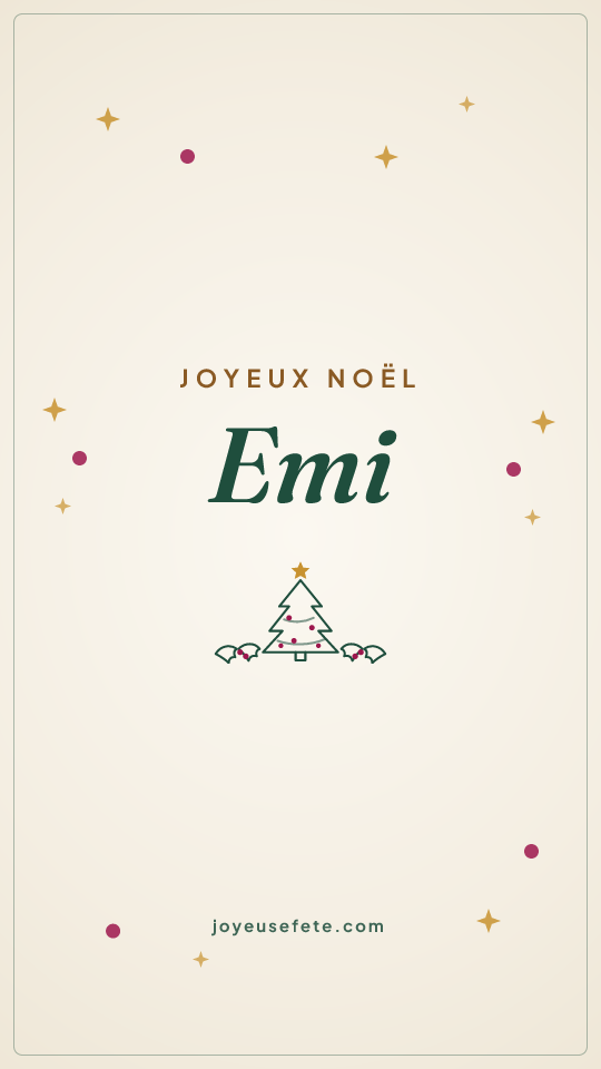 Image « Joyeux Noël Emi » au format story