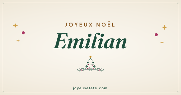 Image « Joyeux Noël Emilian » au format large