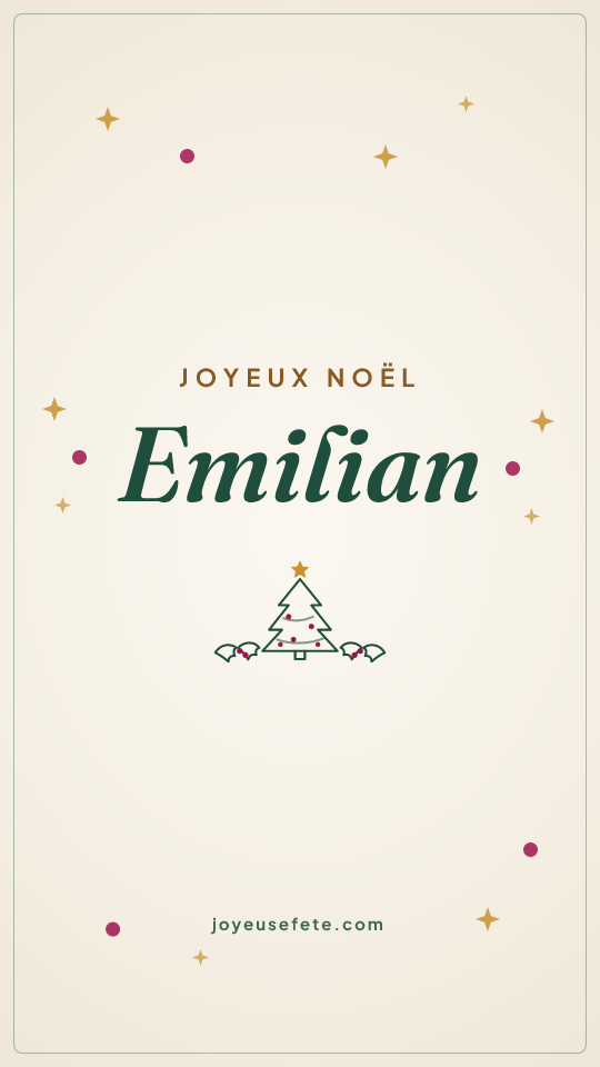Image « Joyeux Noël Emilian » au format story