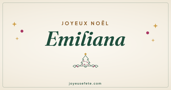 Image « Joyeux Noël Emiliana » au format large