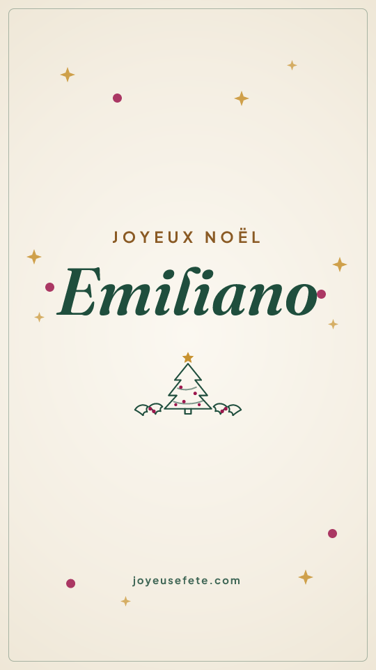 Image « Joyeux Noël Emiliano » au format story