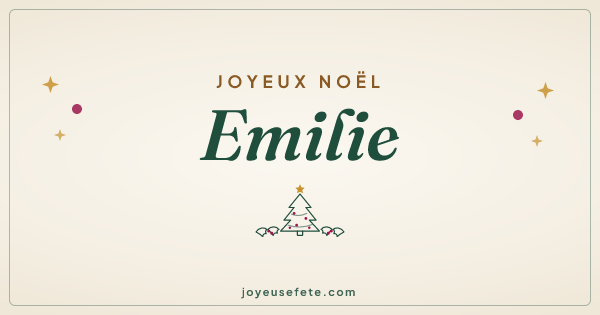Image « Joyeux Noël Emilie » au format large