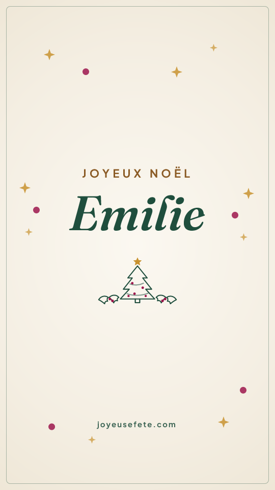 Image « Joyeux Noël Emilie » au format story