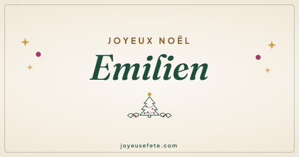 Image « Joyeux Noël Emilien » au format large