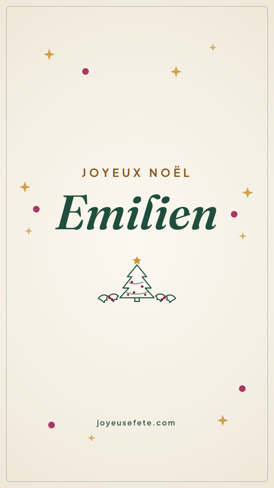Image « Joyeux Noël Emilien » au format story