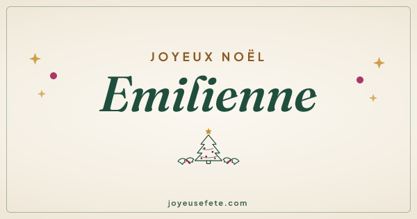 Image « Joyeux Noël Emilienne » au format large
