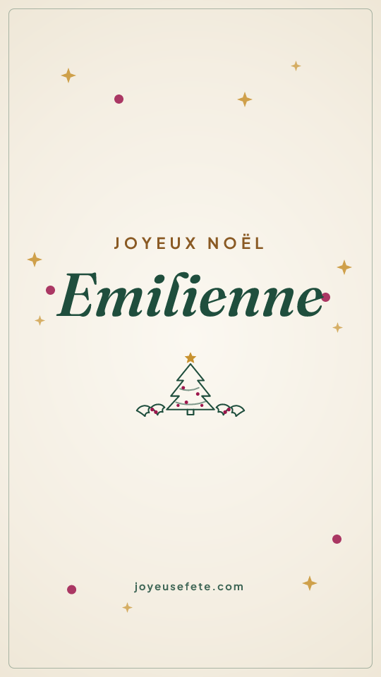 Image « Joyeux Noël Emilienne » au format story