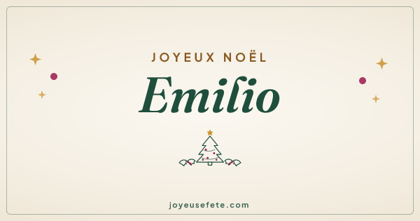Image « Joyeux Noël Emilio » au format large