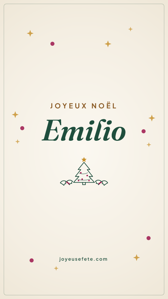 Image « Joyeux Noël Emilio » au format story