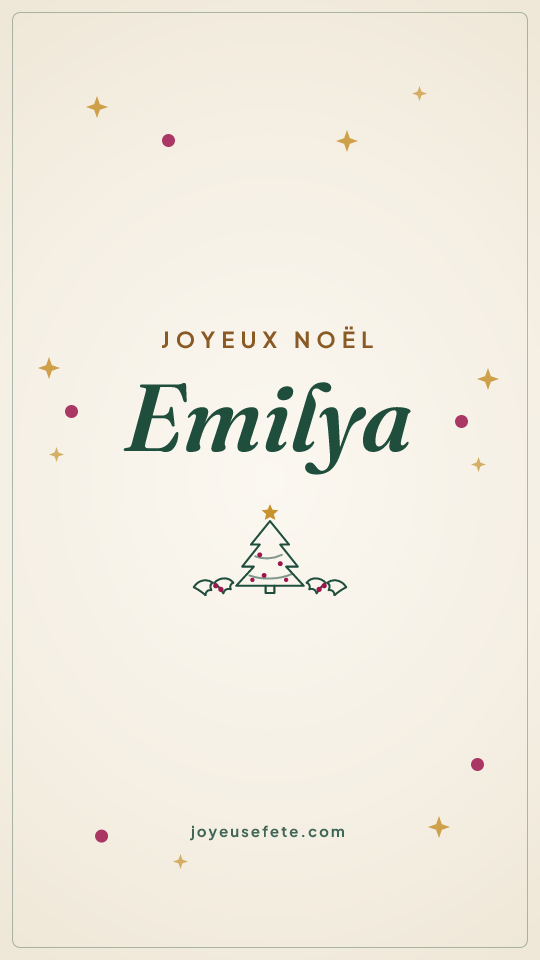 Image « Joyeux Noël Emilya » au format story