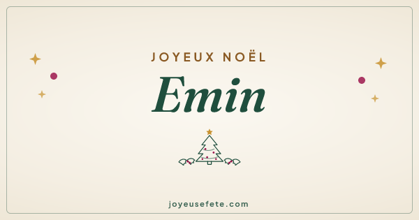 Image « Joyeux Noël Emin » au format large