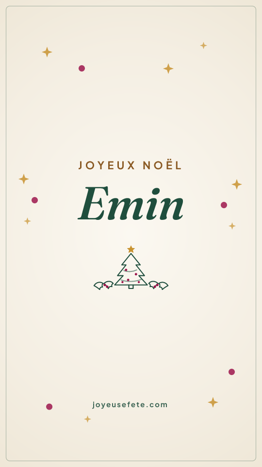 Image « Joyeux Noël Emin » au format story