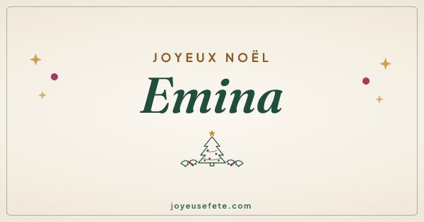 Image « Joyeux Noël Emina » au format large
