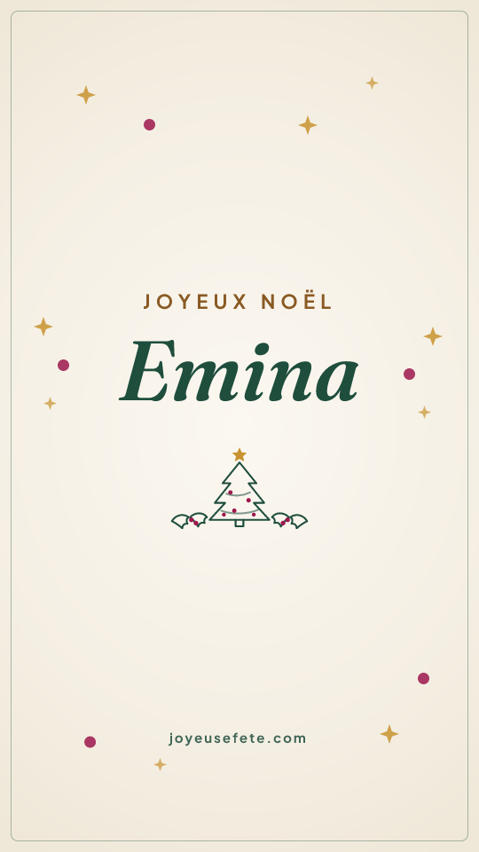 Image « Joyeux Noël Emina » au format story