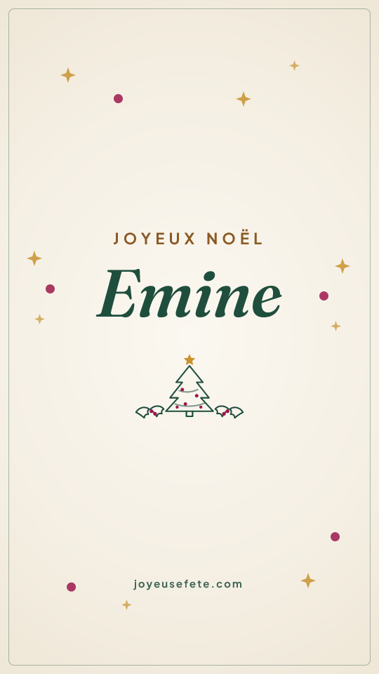 Image « Joyeux Noël Emine » au format story