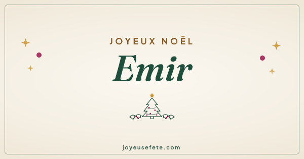 Image « Joyeux Noël Emir » au format large