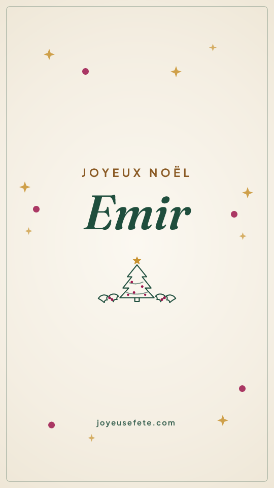 Image « Joyeux Noël Emir » au format story