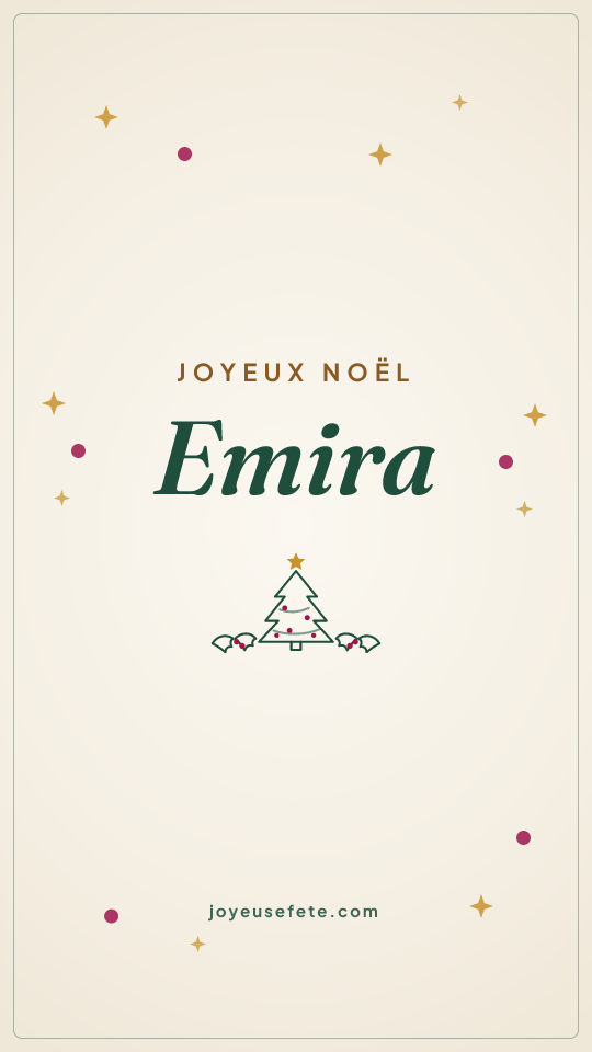 Image « Joyeux Noël Emira » au format story