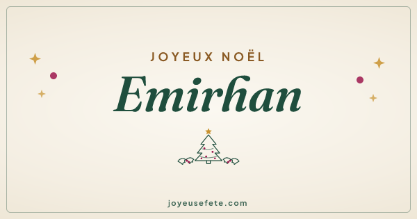 Image « Joyeux Noël Emirhan » au format large