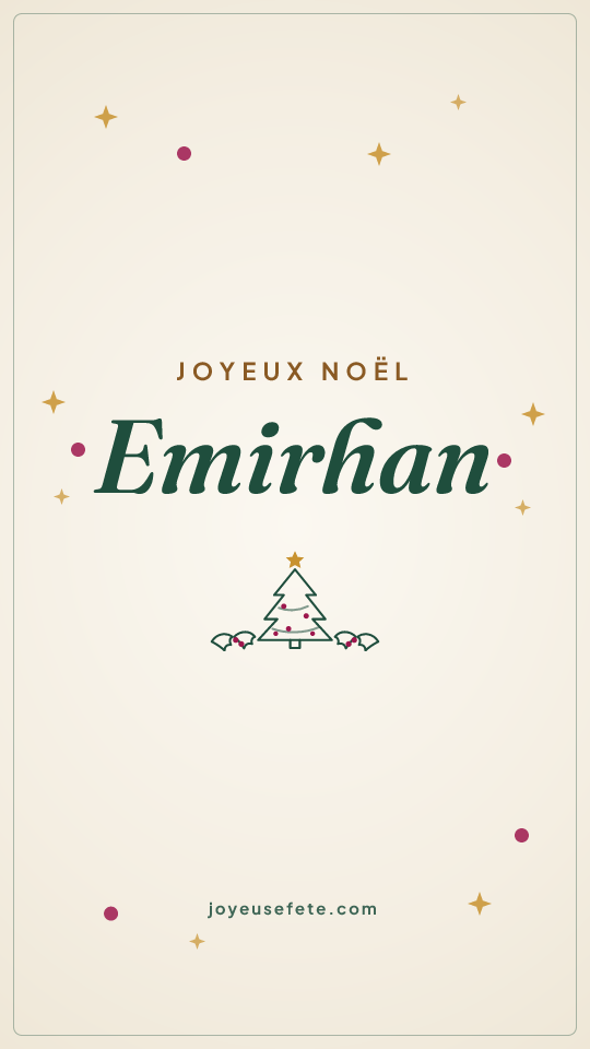 Image « Joyeux Noël Emirhan » au format story