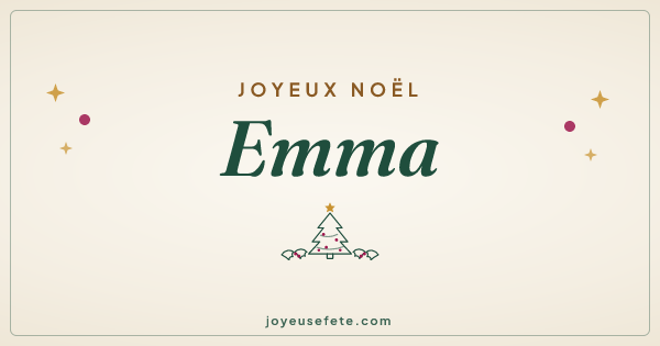 Image « Joyeux Noël Emma » au format large