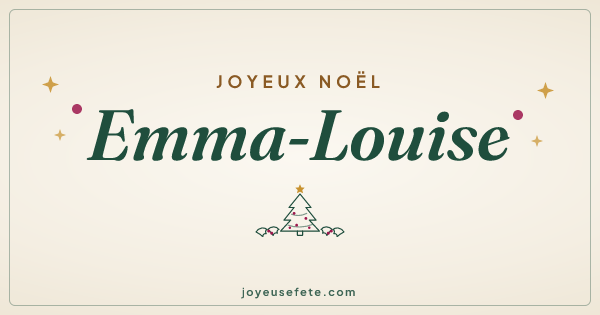 Image « Joyeux Noël Emma-Louise » au format large