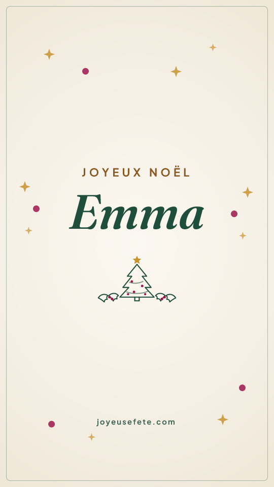 Image « Joyeux Noël Emma » au format story