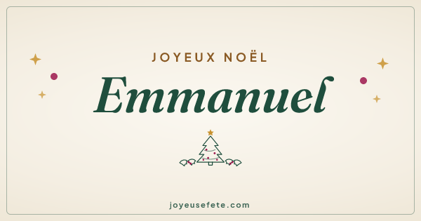 Image « Joyeux Noël Emmanuel » au format large