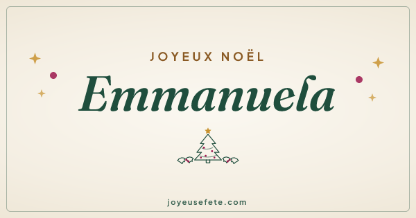 Image « Joyeux Noël Emmanuela » au format large