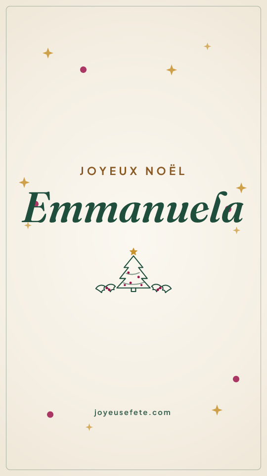Image « Joyeux Noël Emmanuela » au format story