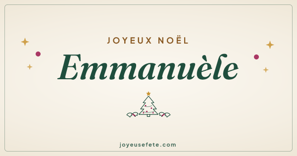 Image « Joyeux Noël Emmanuèle » au format large